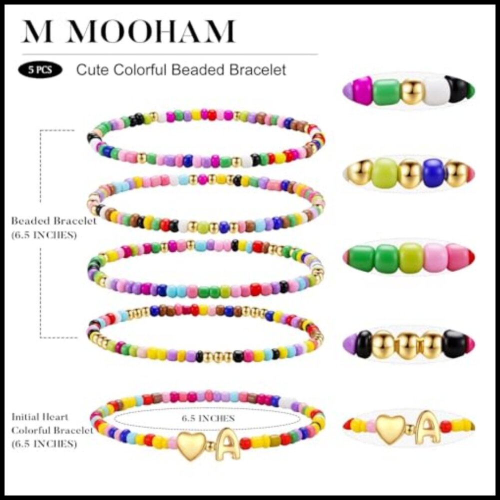 Stackable Stretch Bracelets Set Elegant Layered M… - image 6